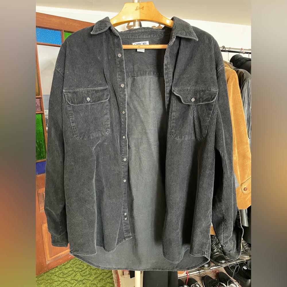Vintage Cherokee Black Corduroy Shirt - Picture 2 of 9